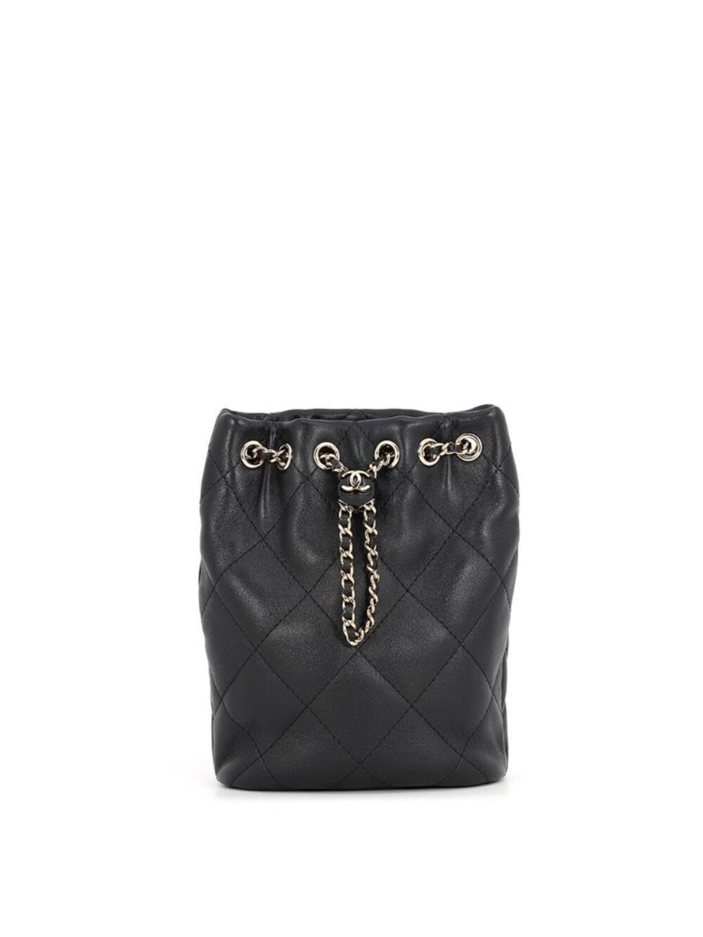 Chanel Backpack Quilted CC Logo Lambskin Black
